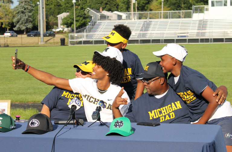 At Socially Distanced Ceremony, Andrel Anthony Jr. Commits to Michigan