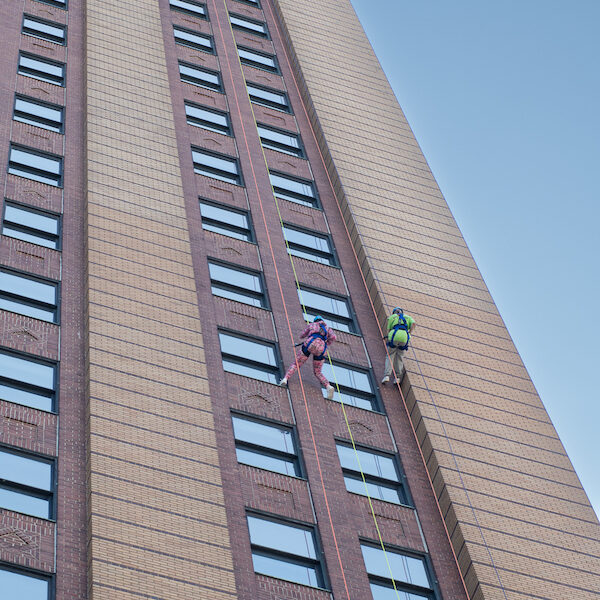 Women’s Center Fundraiser sees Participants Rappel Down Boji Tower