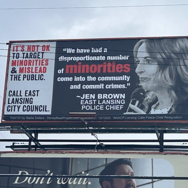 Billboard Critical of East Lansing Police Chief Goes Up in Lansing