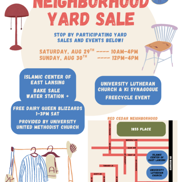 Red Cedar Neighborhood Yard Sale This Weekend